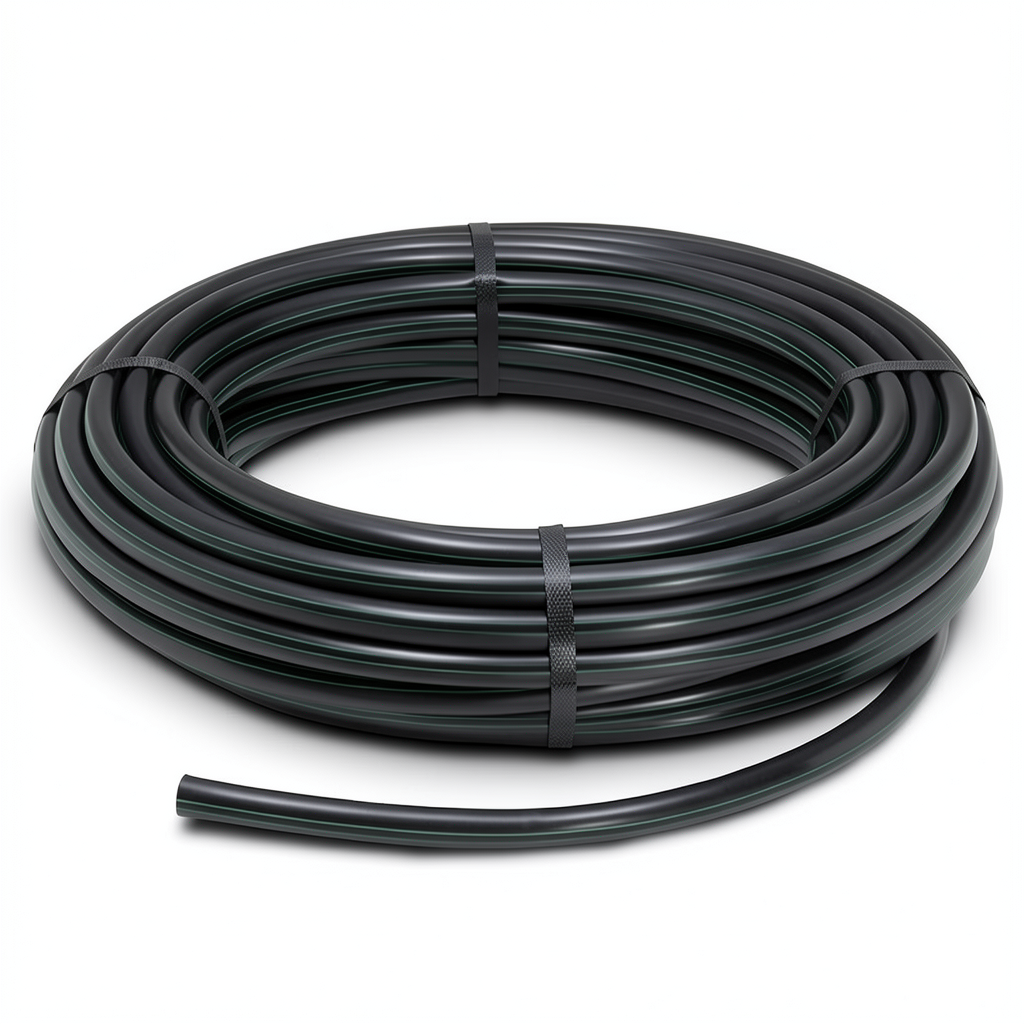 لفة أنابيب HDPE ضغط 9.8 بار PE 63 قطر خارجي 16 مم SDR 9 لون أسود