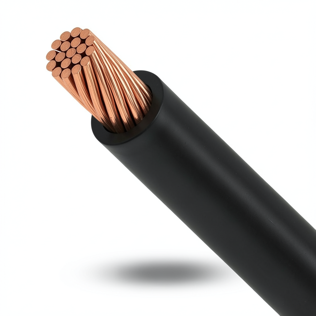 25mm Copper Stranded Electric Wire 450/750 volts, PVC Insulation, Black Color