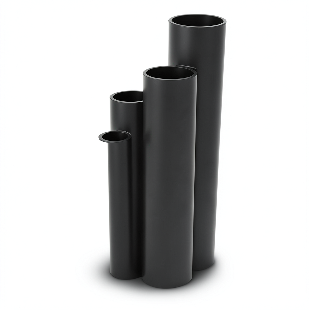 أنابيب HDPE نسبة الأبعاد القياسية 17.6 قطر خارجي 1000 مم سمك 56.7 مم أسود