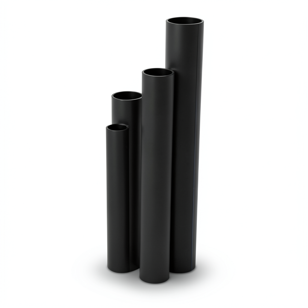 مواسير HDPE SDR 13.6 قطر خارجي 450 مم سمك 33.1 مم لون أسود