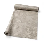 ورق حائط ايطالي تصميم نقشات مقاس 10 م×1.06 م لون بيج غامق