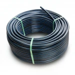 لفة أنابيب HDPE ضغط  15.6 بار [PE 100] قطر خارجي 50 مم  SDR 9  لون اسود مع خط ازرق | مصنع المنى