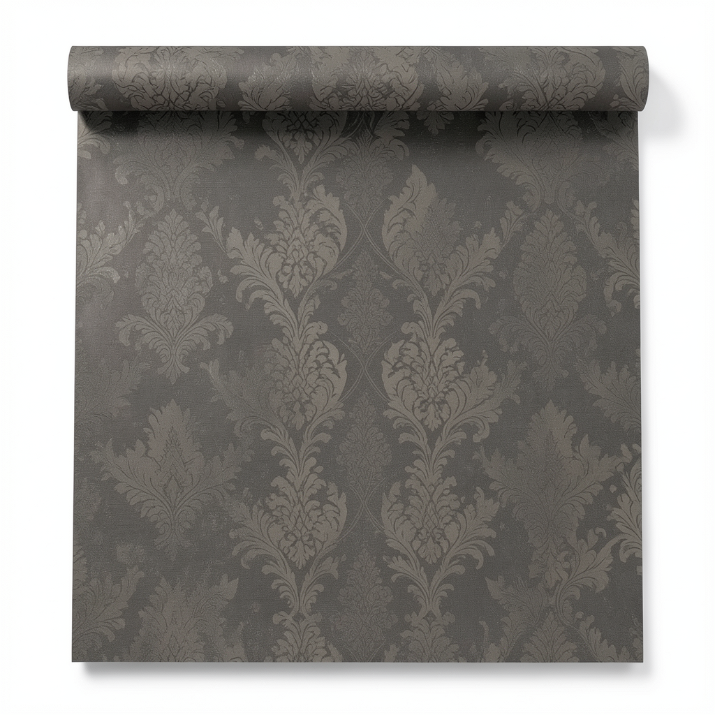 Italian Wallpaper Patterned Design 10mx1.06m Dark Beige
