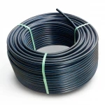 لفة أنابيب بولي ايثيلين عالي الكثافة ضغط  12.5 بار [PE 100] قطر خارجي 125 مم  SDR 11  لون اسود مع خط ازرق | مصنع المنى