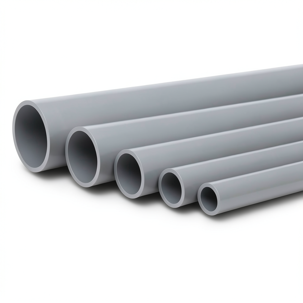 UPVC Pipes Nominal Pressure 16 Bar Outside Diameter 140 mm Thickness 10.4 mm Gray