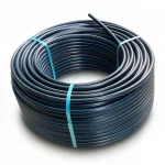 لفة أنابيب بلاستيك HDPE ضغط  15.6 بار [PE 100] قطر خارجي 32 مم  SDR 9  لون اسود مع خط ازرق | مصنع المنى
