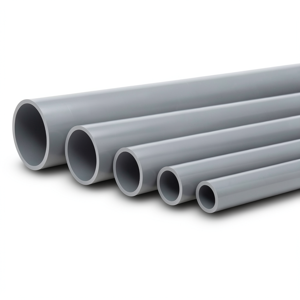 UPVC Pipes Nominal Pressure 16 Bar Outside Diameter 225 mm Thickness 16.7 mm Gray