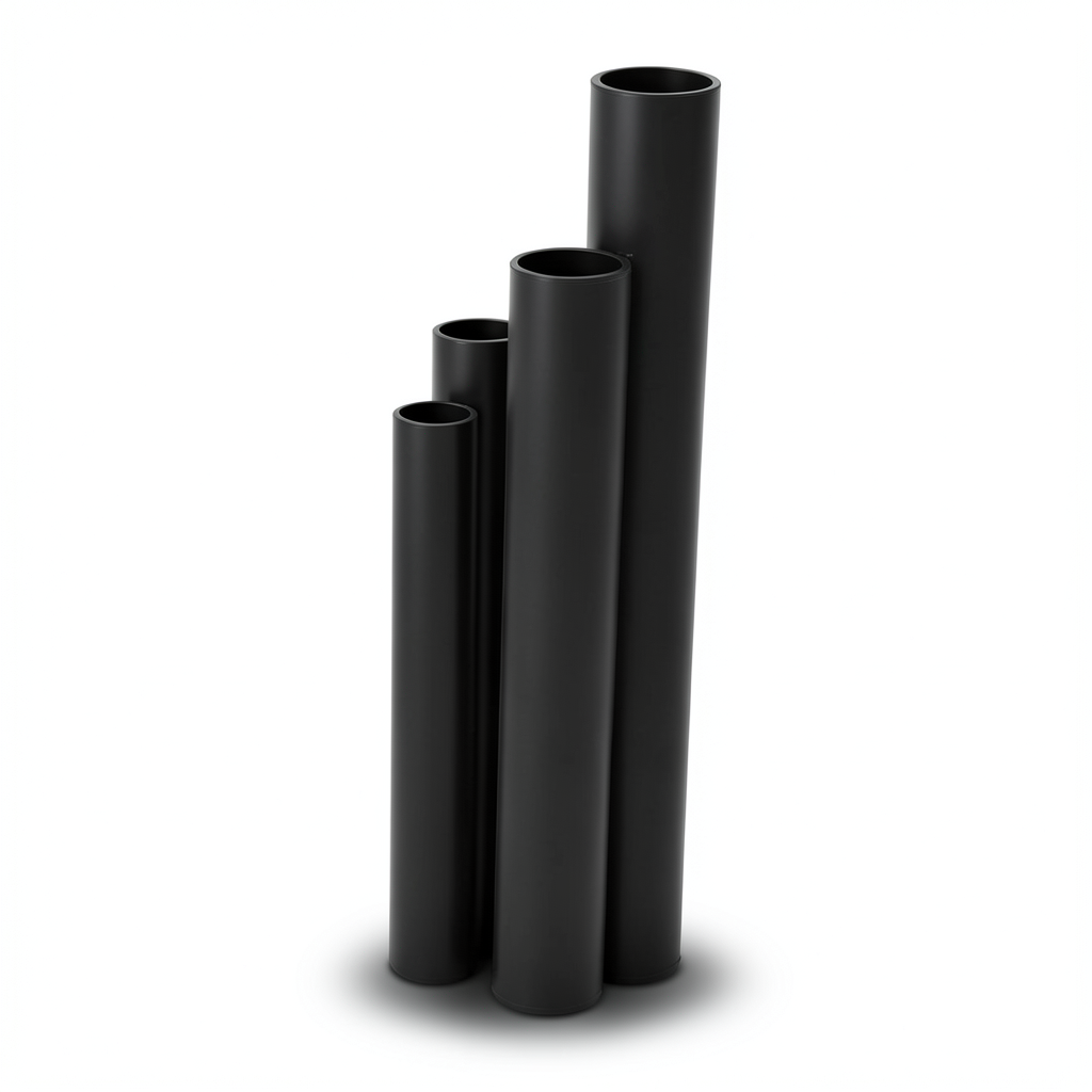 مواسير HDPE SDR 11 قطر خارجي 140 مم سمك 12.7 مم لون أسود