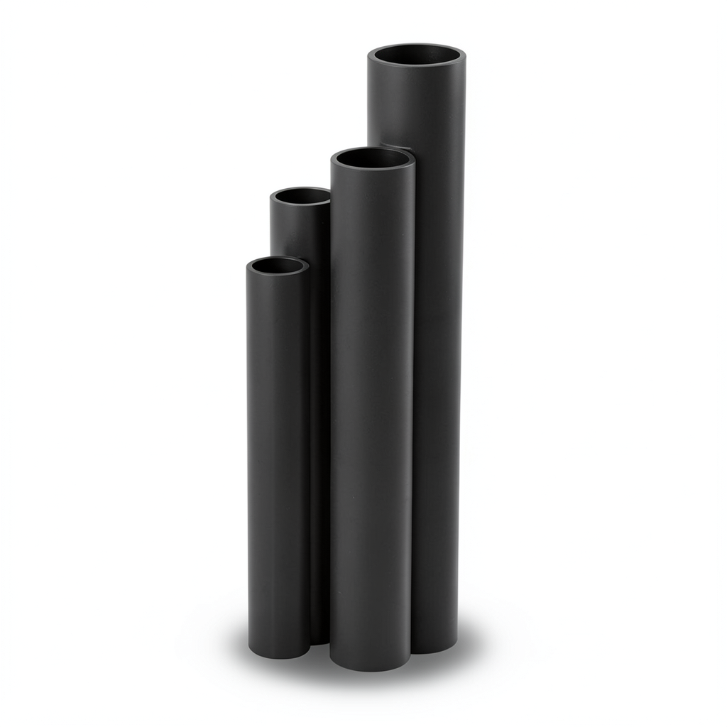 مواسير HDPE SDR 11 قطر خارجي 160 مم سمك 14.6 مم لون أسود