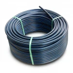 لفة أنابيب بلاستيك HDPE ضغط  15.6 بار [PE 100] قطر خارجي 125 مم  SDR 9  لون اسود مع خط ازرق | مصنع المنى