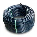 لفة أنابيب HDPE ضغط  12.5 بار [PE 100] قطر خارجي 63 مم  SDR 11  لون اسود مع خط ازرق | مصنع المنى