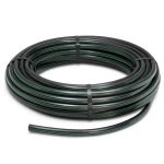 لفة أنابيب بلاستيك HDPE ضغط 9.8 بار PE 63، قطر 125 مم، أسود مع خطوط خضراء