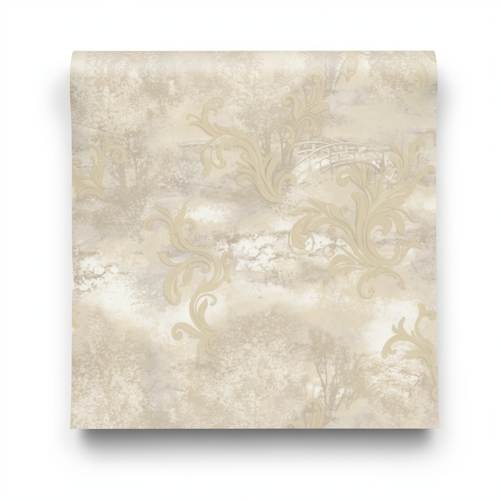 Italian Wall Decoration 10m x 1.06m Beige Color, Model 81580
