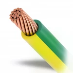 Stranded Copper Earthing Electrical Wire, 6mm Size, 450/750 Voltage Rating, PVC Insulated, Green/Yellow | Nohascom Factory