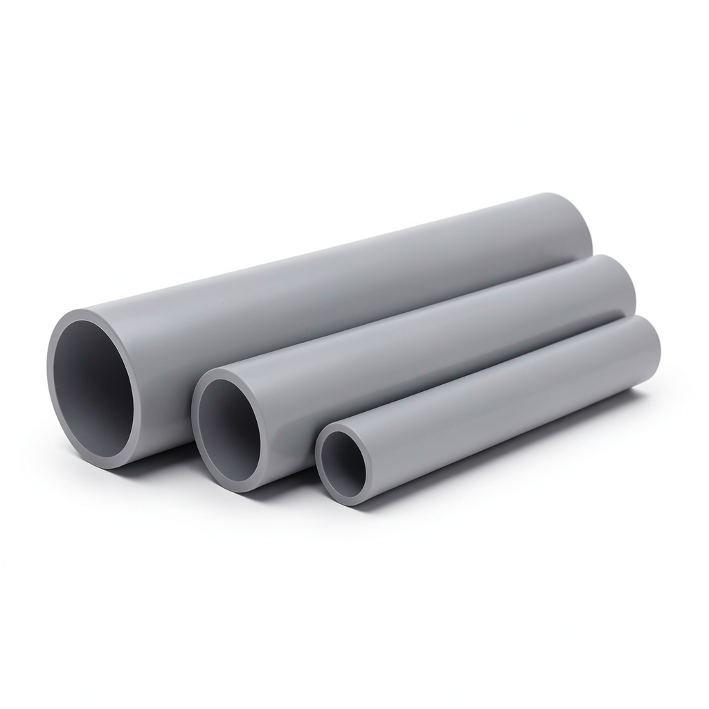 مواسير UPVC جدول 40 مقاس ¾ إنش سمك 2.87 مم لون رمادي