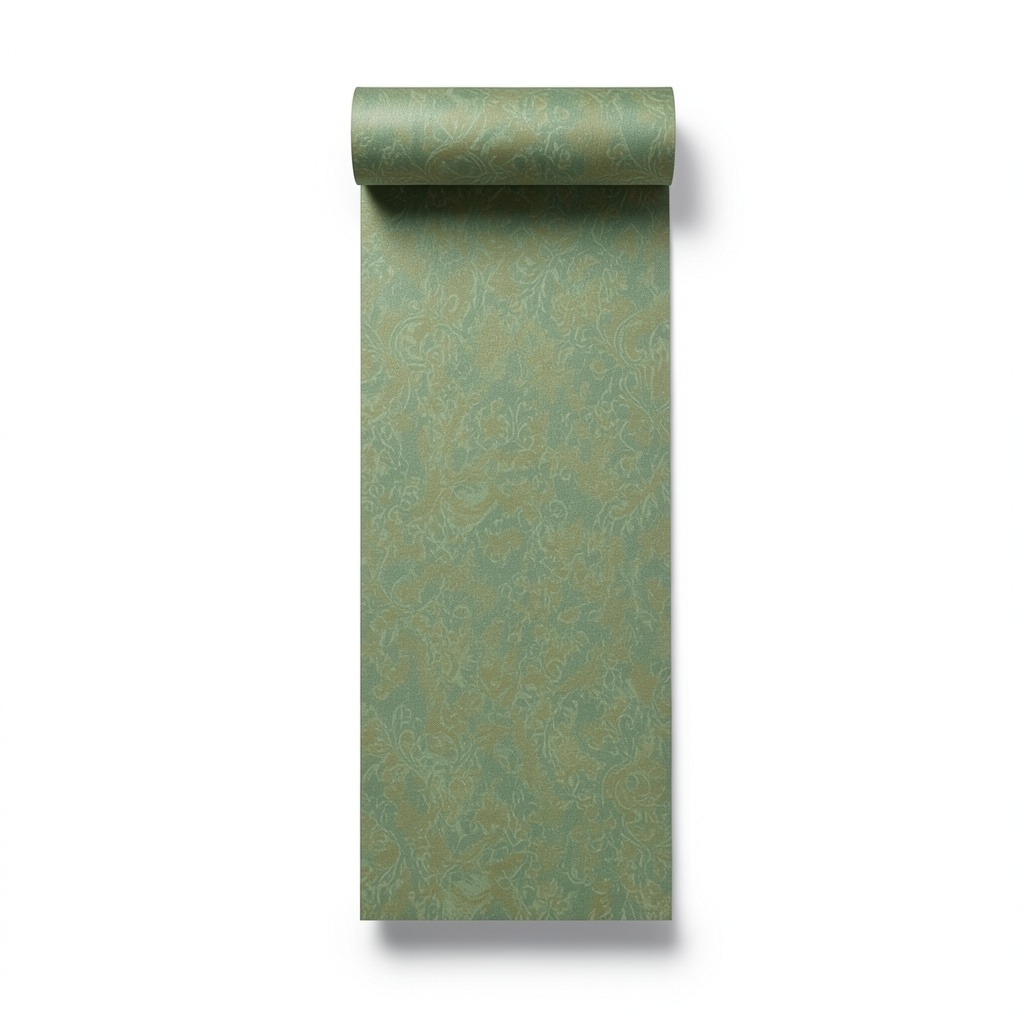 Italian Wall Covering 10m x 1.06m Green Color, Model 81593