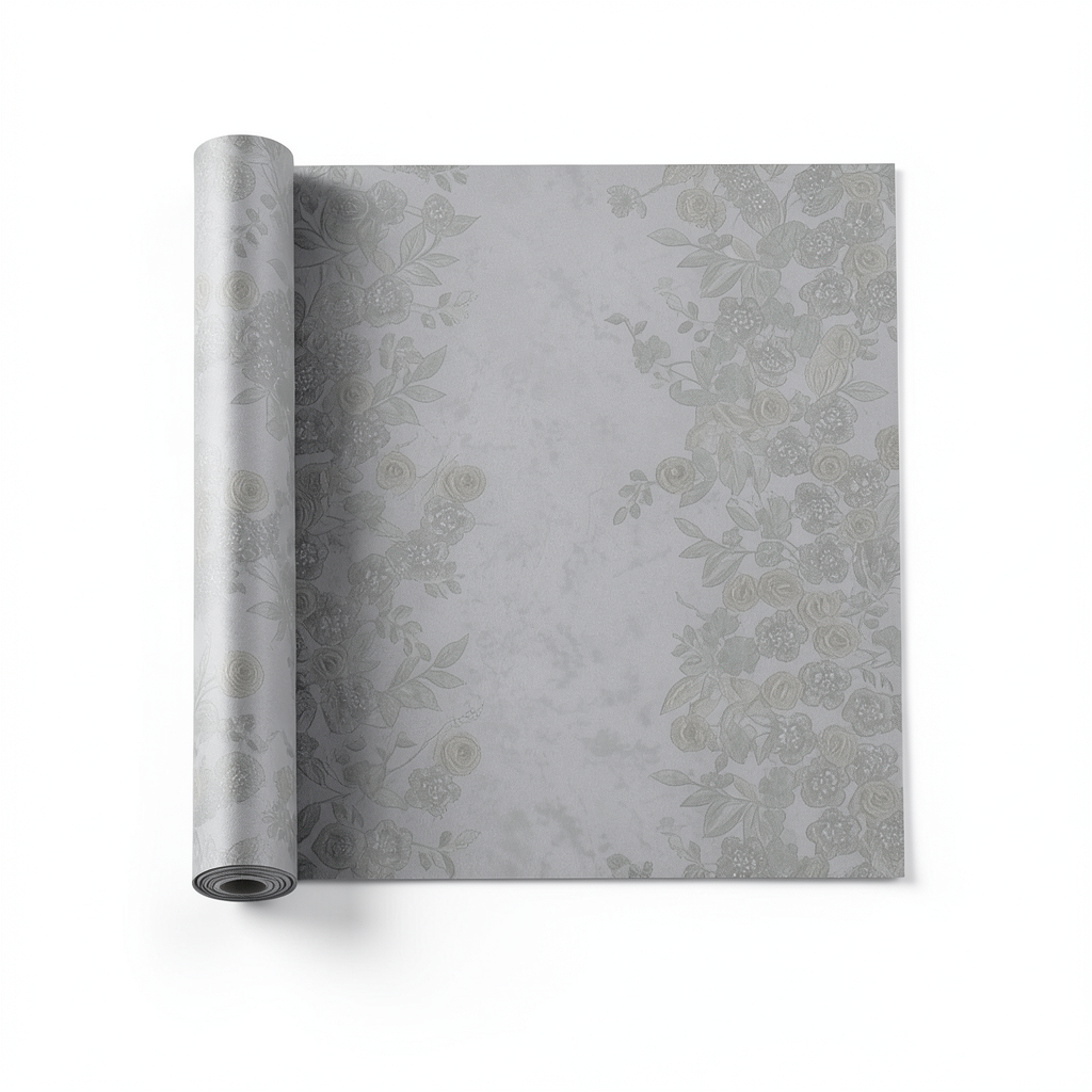 Italian Wall Decoration 10m x 1.06m Gray Color, Model 81596