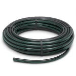 HDPE Plastic Coil Pipe Nominal Pressure 15.7 Bar PE 63 OD 90 mm SDR 6 Black with Green Stripes