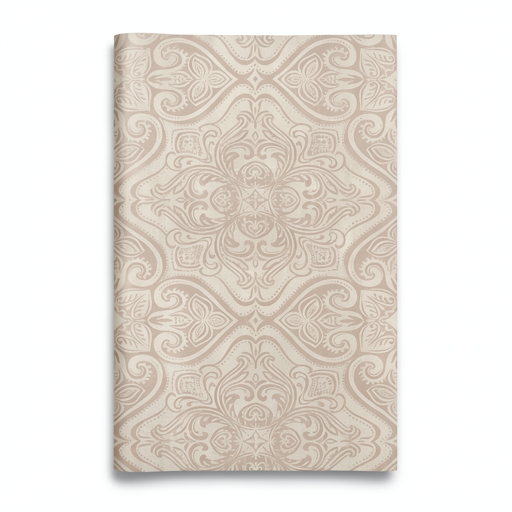Italian Wallpaper 10m x 0.53m Beige, Model 57007