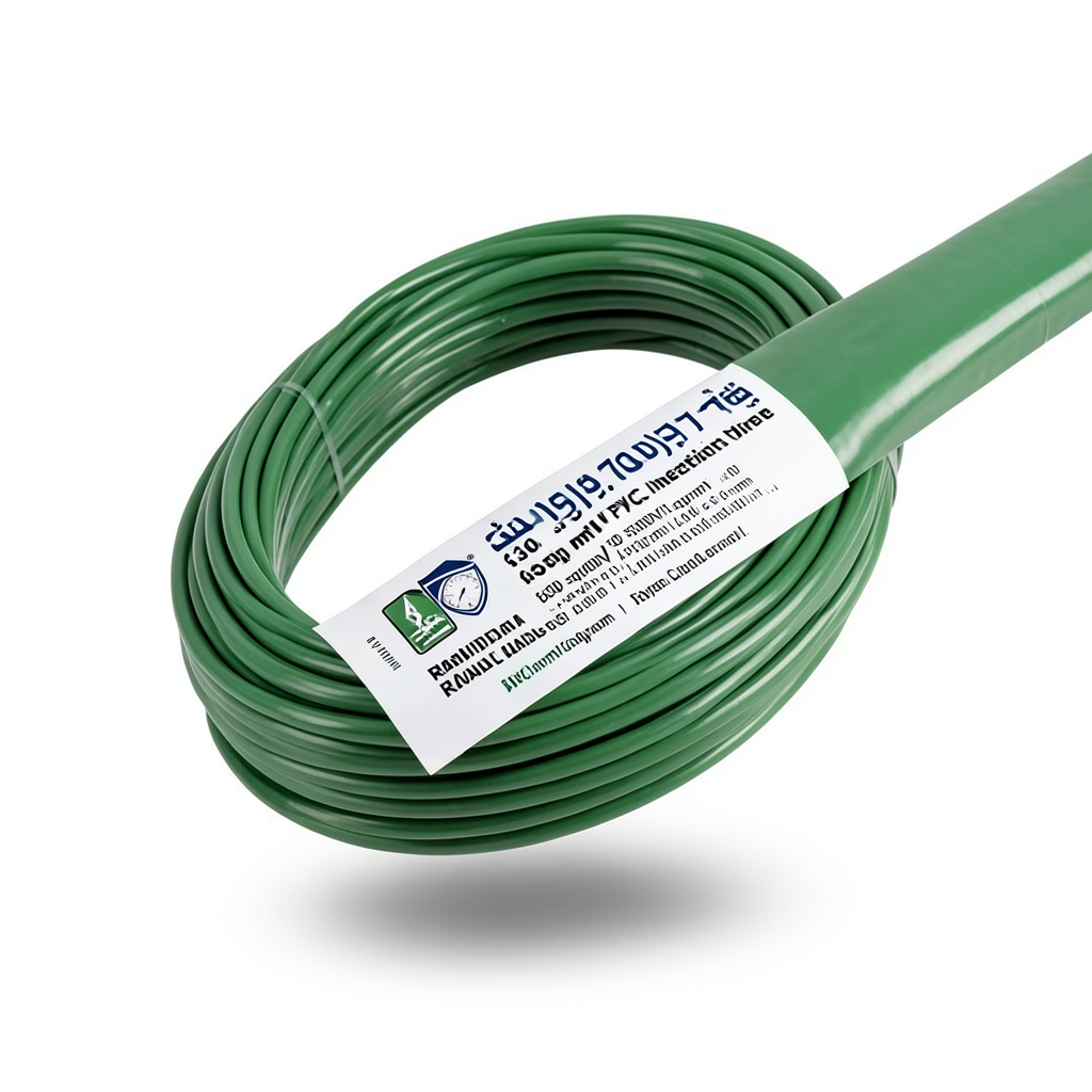 Copper Stranded Electric Wire 630 sq mm 450/750V PVC Insulation Green | Riyadh Cables Group
