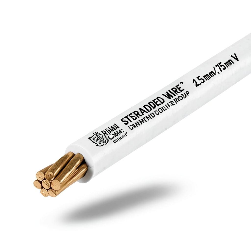 Stranded Wire 2.5mm2 450/750 volts Copper Conductor PVC Insulation White Color | Riyadh Cables Riyadh Cables Group