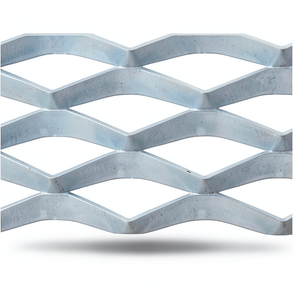 Galvanized Steel Expanded Metal Mesh Thickness 3.8 mm Width 1.22 m Length 1 m