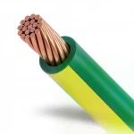 سلك تأريض نحاس مجدول مقاس 10 ملي 450/750 فولت، عزل PVC اخضر/اصفر | نحاسكم العالمية