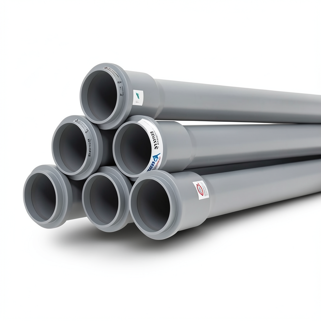 UPVC Pipes PN 4 Bar Size 355 mm Thickness 7 mm Gray Color | SAPPCO