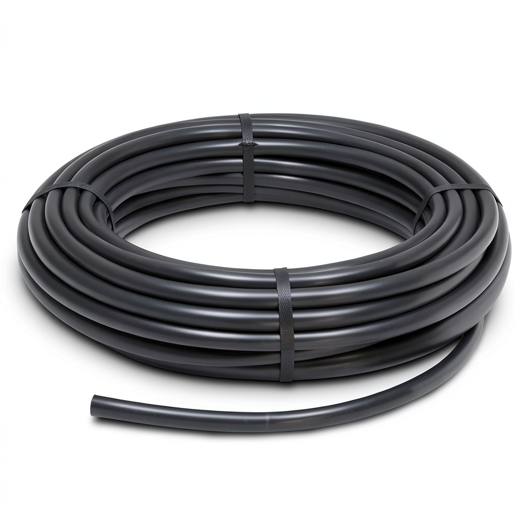 HDPE Plastic Coil Pipe Nominal Pressure 9.8 Bar PE 63 OD 25 mm SDR 9 Black