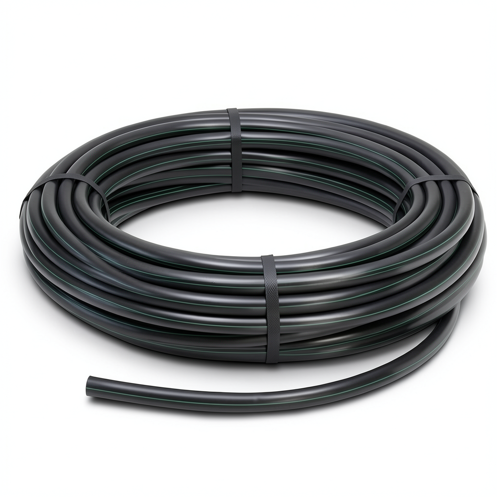 HDPE Polyethylene Plastic Coil Pipe 9.8 Bar Pressure PE 63 32 mm SDR 9 Black