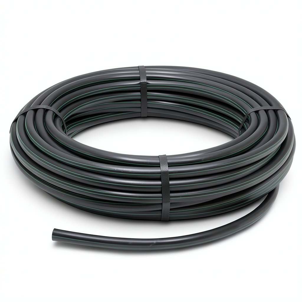لفة أنابيب HDPE ضغط 9.8 بار [PE 63] قطر خارجي 90 مم SDR 9 لون أسود