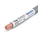 سلك مجدول نحاس عزل PVC، مقاس 1.5mm، 450/750 فولت، لون رمادي | مجموعة كابلات الرياض