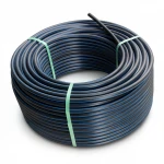 لفة أنابيب بلاستيك HDPE ضغط  19.2 بار [PE 100] قطر خارجي 110 مم  SDR 7.4  لون اسود مع خط ازرق | مصنع المنى