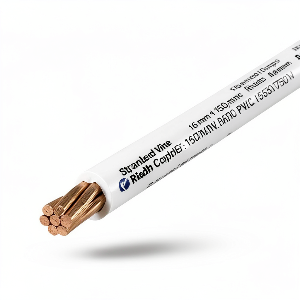 Stranded Wire 16mm 450/750 Volts Copper Conductor PVC Insulation White | Riyadh Cables Group