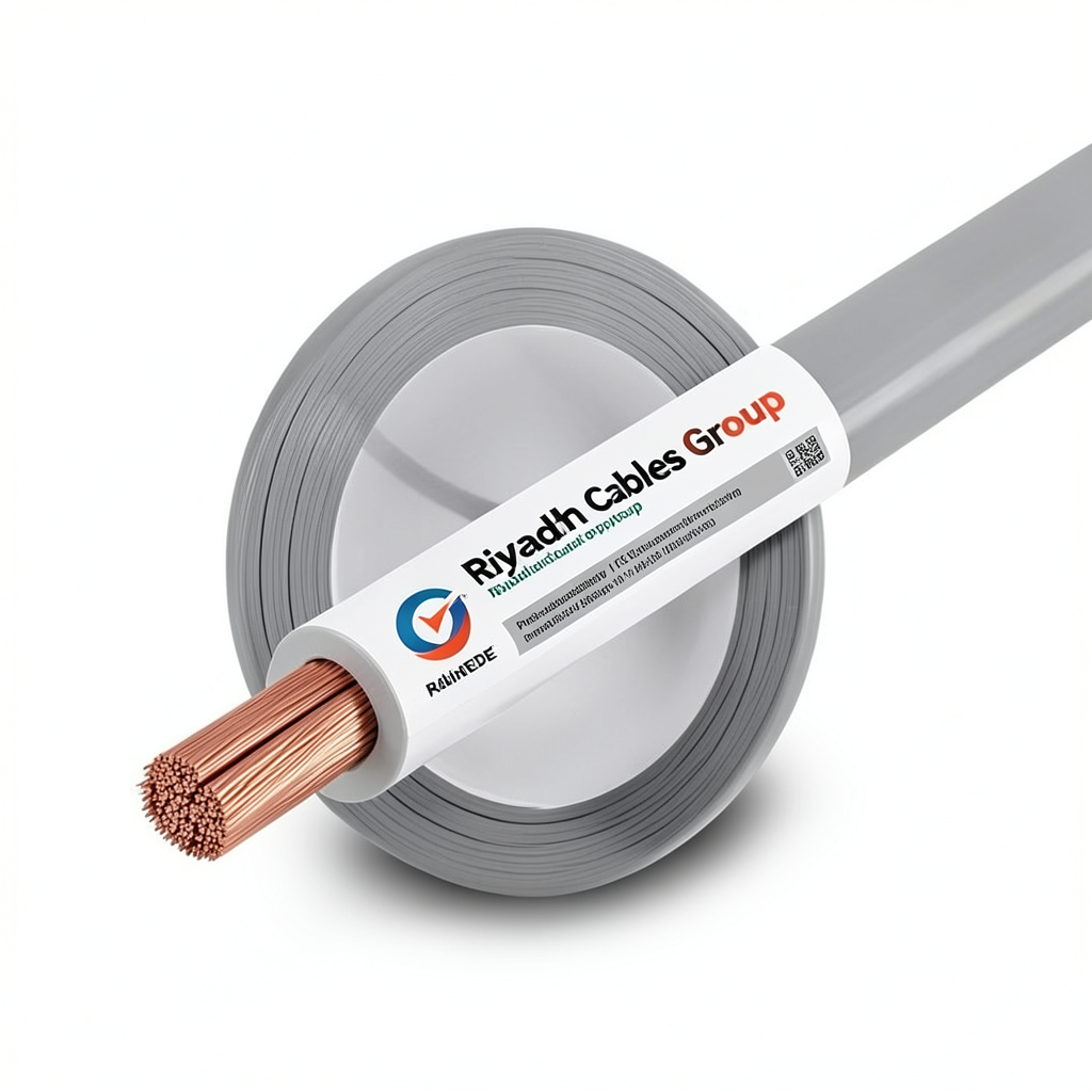 سلك مجدول نحاس عزل PVC، مقاس 1.5mm، 450/750 فولت، لون رمادي | مجموعة كابلات الرياض