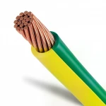 سلك تأريض نحاس مجدول مقاس 50 ملي 450/750 فولت، عزل PVC اخضر/اصفر | نحاسكم العالمية