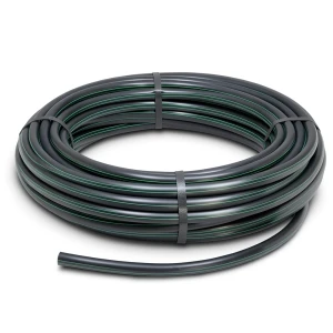 لفة أنابيب بلاستيك HDPE ضغط 15.7 بار PE 63، قطر خارجي 110 مم، SDR 6، أسود