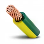 Stranded Copper Earthing Electric Wire, 95mm Size, 450/750 Rated Voltage, PVC Insulation, Green/Yellow | Nohascom Factory