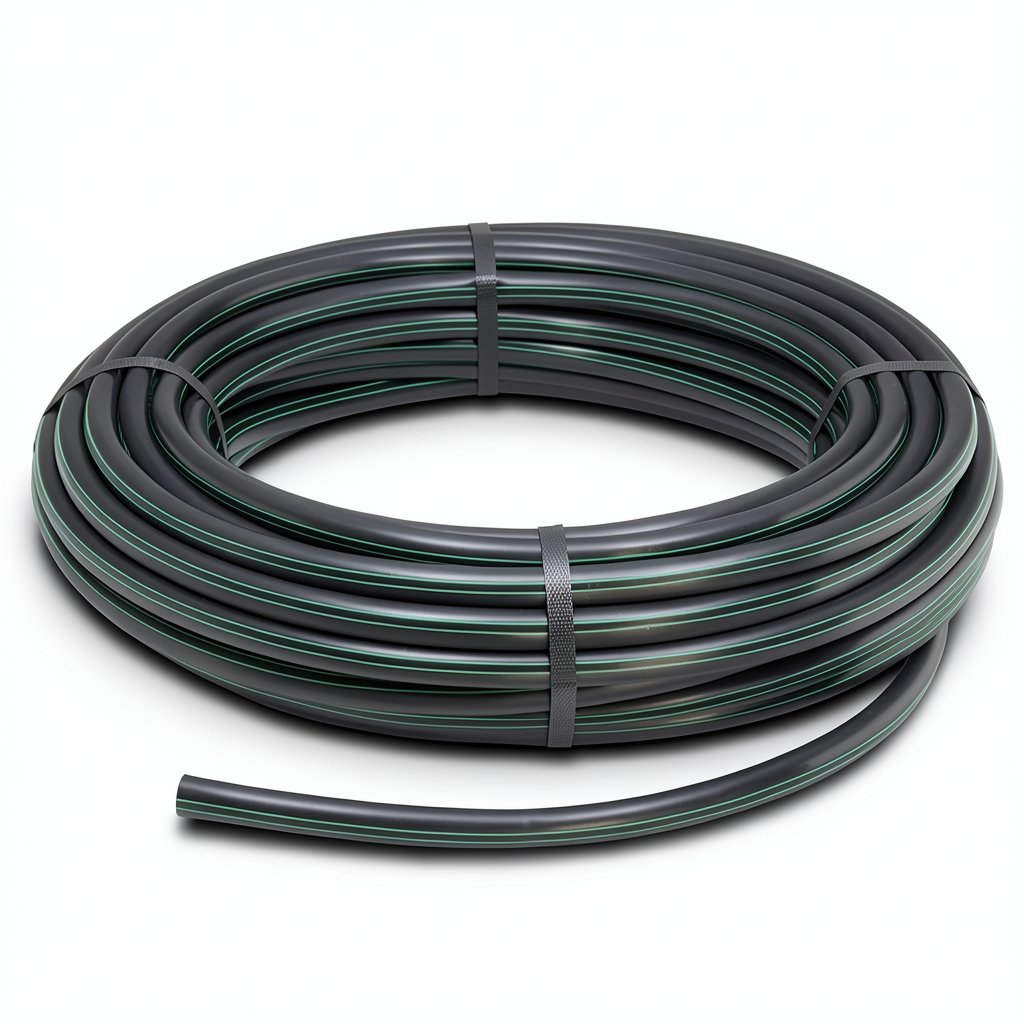 HDPE Plastic Coil Pipe Nominal Pressure 15.7 Bar PE 63 160 mm SDR 6 Black