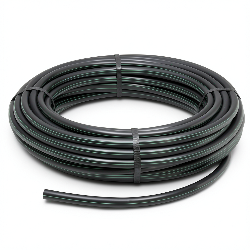HDPE Polyethylene Plastic Coil Pipe 9.8 Bar Pressure PE 63 32 mm SDR 9 Black