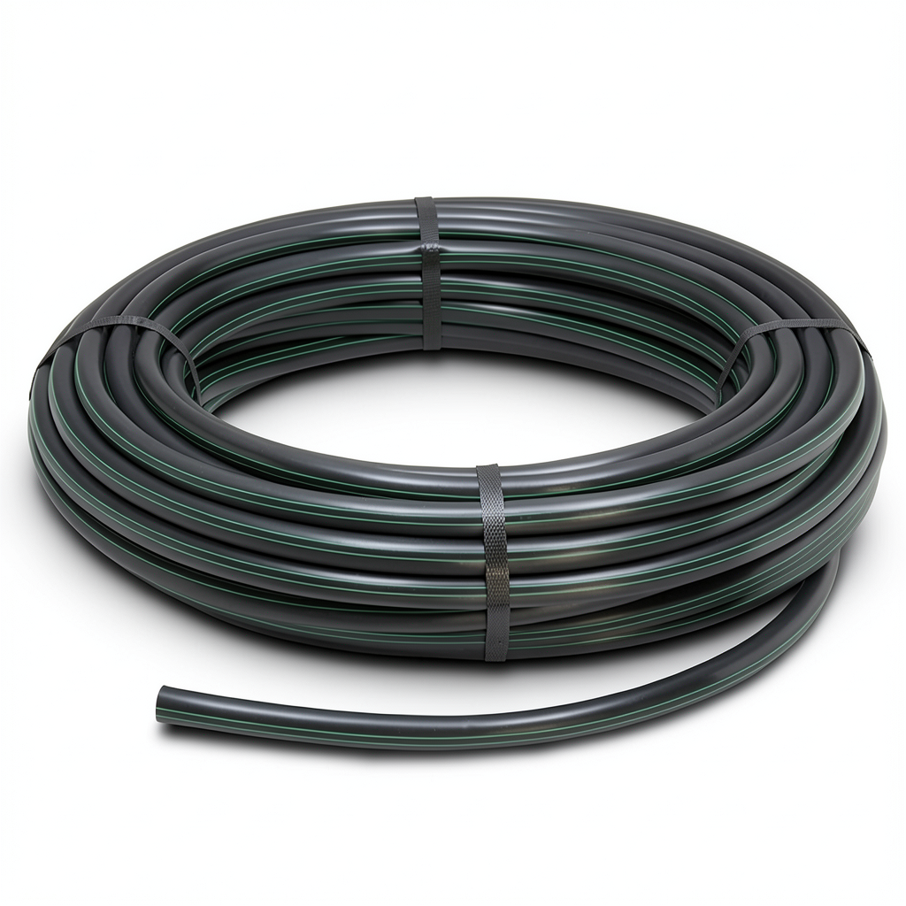 لفة أنابيب HDPE ضغط 9.8 بار PE 63 قطر خارجي 40 مم SDR 9 لون أسود