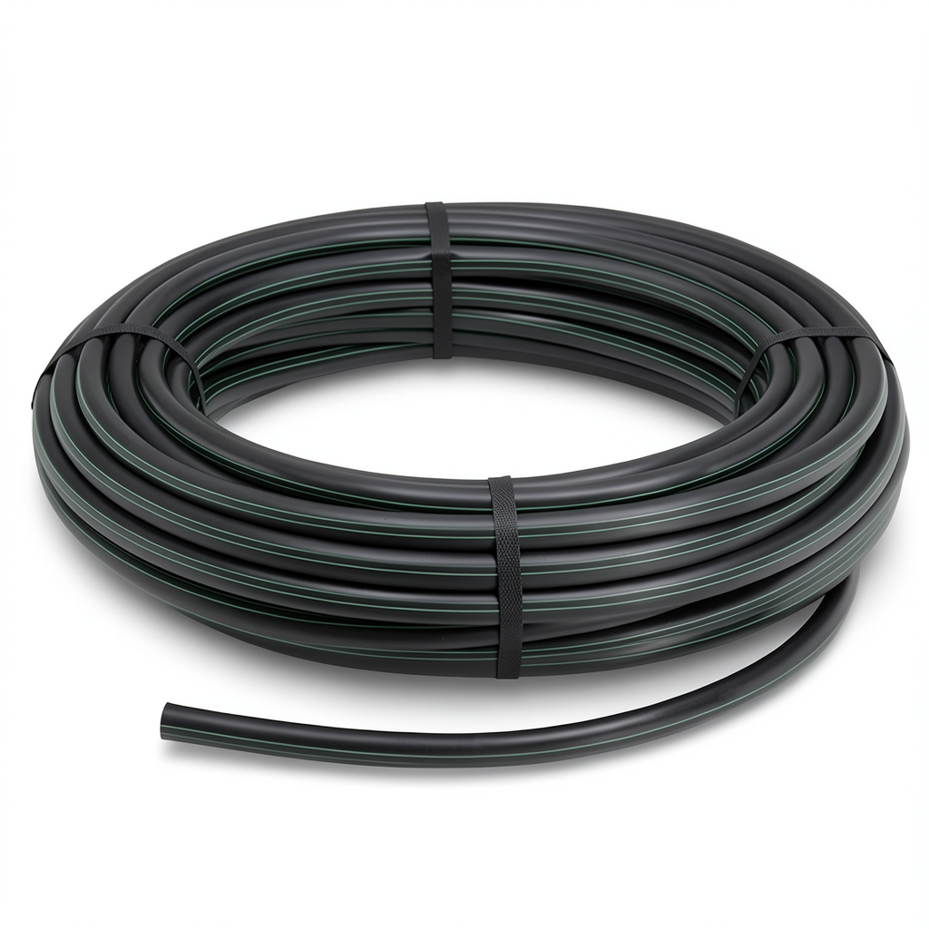 لفة أنابيب بلاستيك HDPE ضغط 9.8 بار PE 63 قطر خارجي 63 مم SDR 9 لون أسود
