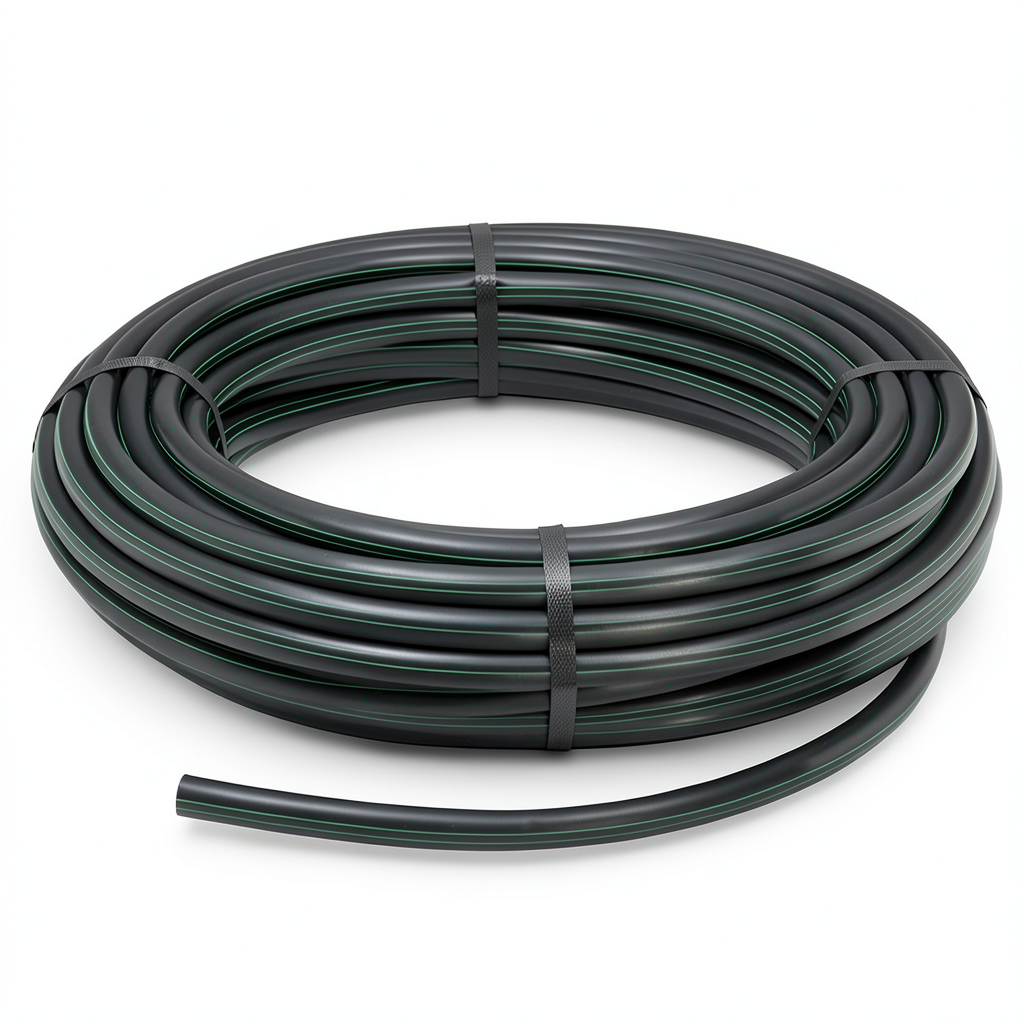 HDPE Coil Pipe Pressure 9.8 Bar PE 63 Size OD 90 mm SDR 9 Black