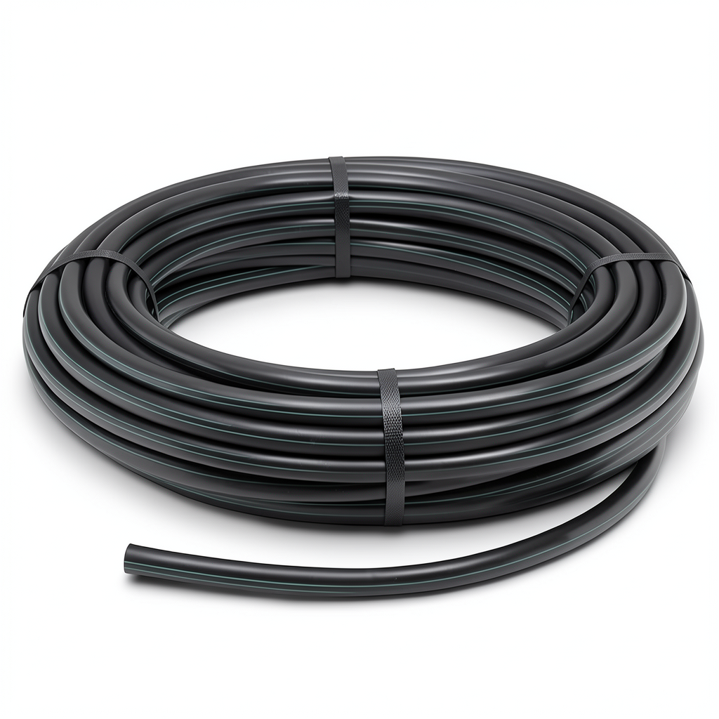 لفة أنابيب HDPE ضغط 9.8 بار PE 63 قطر خارجي 160 مم SDR 9 لون أسود