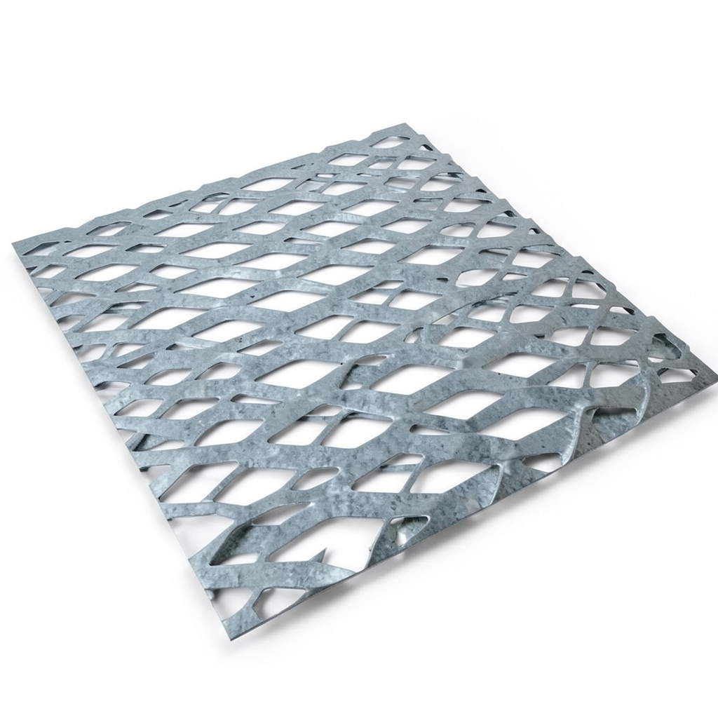 Galvanized Steel Expanded Metal Mesh Thickness 5.8 mm Width 1.22 m Length 1 m