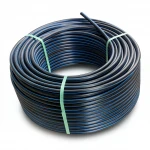 لفة أنابيب HDPE ضغط  19.2 بار [PE 100] قطر خارجي 20 مم  SDR 7.4  لون اسود مع خط ازرق | مصنع المنى