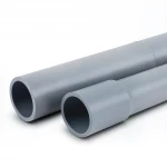 انابيب بلاستيك UPVC للتمديدات الكهربائية الوطني جدول 40  مقاس 1/2 2 إنش سمك 5.16 مم لون رمادي