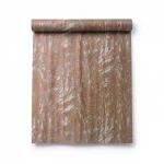 Pattern wall covering brown color, length 10m, width 1.06m, model 44409