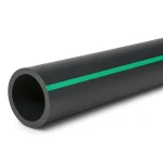 HDPE Polyethylene Pipe Nominal Pressure 3.9 Bar PE 63 OD 315 mm SDR 21 Black with Green Stripes