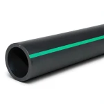 HDPE Polyethylene Pipe Nominal Pressure 3.9 Bar PE63 630 mm SDR 21 Black/Green